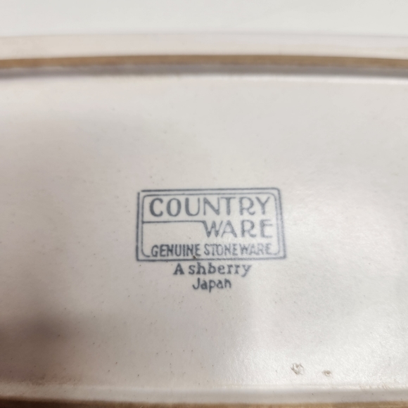 Butter Dish Stoneware Country Ware Blue Floral Ashberry Genuine with Lid - Picture 8 of 8